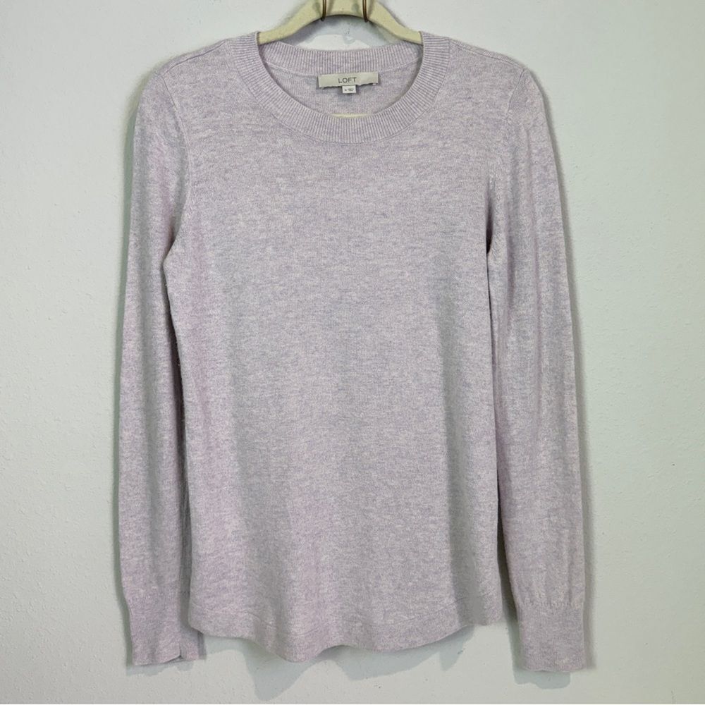 LOFT Lavender Crew Neck Sweater M